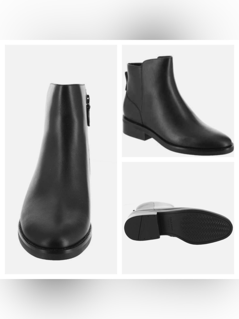 Cole Haan Women's Ramona Ankle Bootie WATERPROOF Black size 6 B